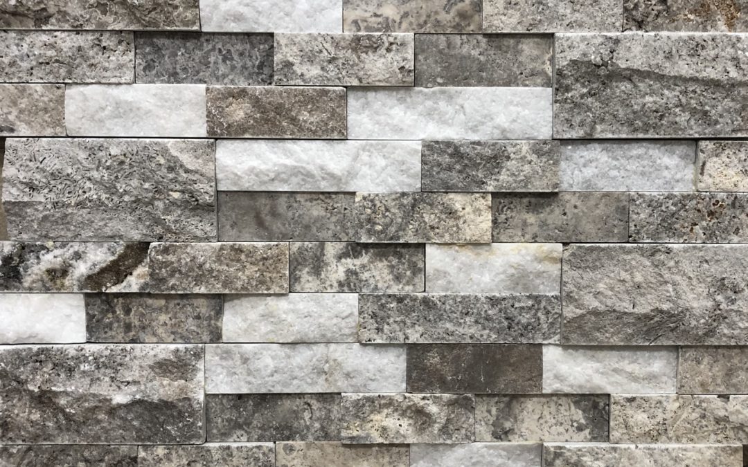 Silverado Mix (silver travertine and white marble)